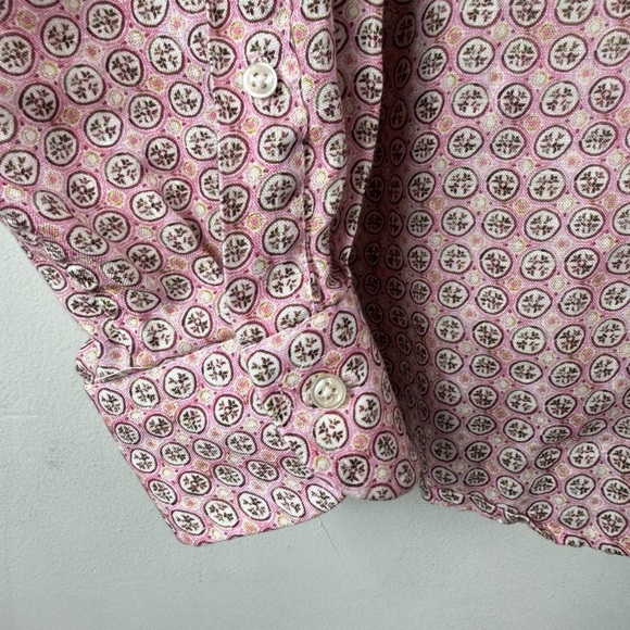 Daniel Cremieux Collection Size Large 100% Linen Canclini Dress Shirt Pink - Picture 8 of 8